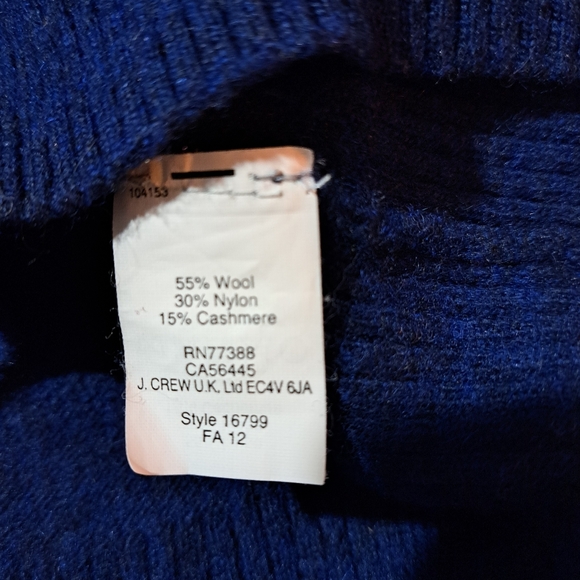 S J Crew Cashmere Blend Vneck Sweater CS - Picture 2 of 3